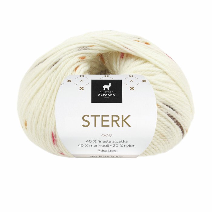 Sterk - Natur/brun/rød/safran print