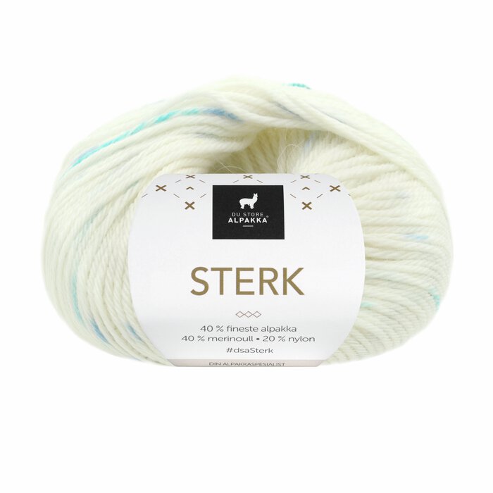 Sterk - Hvit/blå print