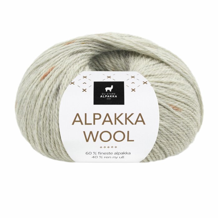 Alpakka Wool - Grå/kamel print