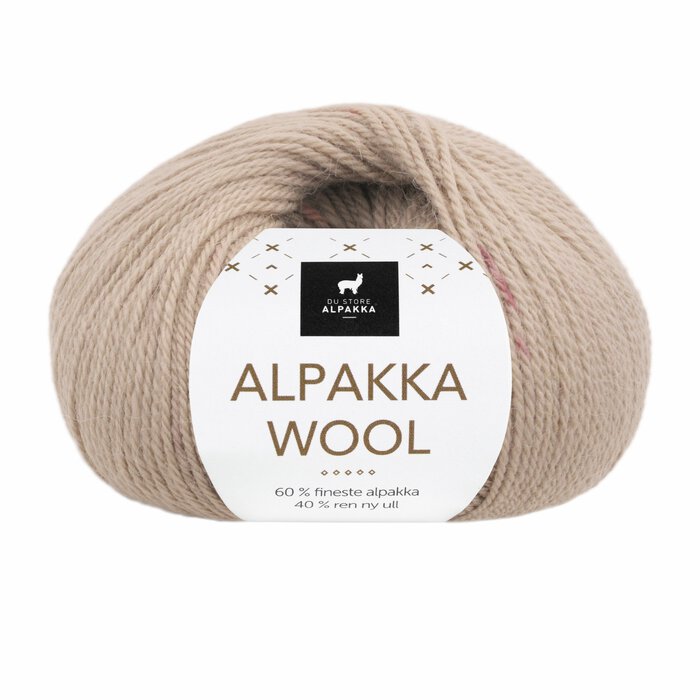 Alpakka Wool - Sand/rosa print