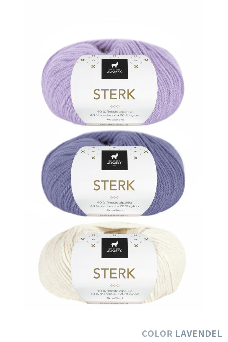 Blåbær Mini Merino Garnpakke · Sterk