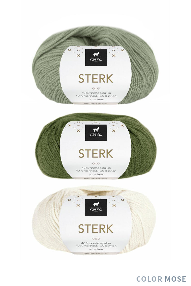 Blåbær Mini Merino Garnpakke · Sterk
