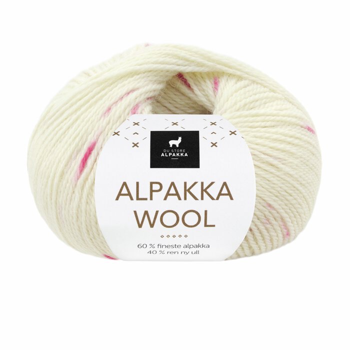 Alpakka Wool - Natur/rosa print