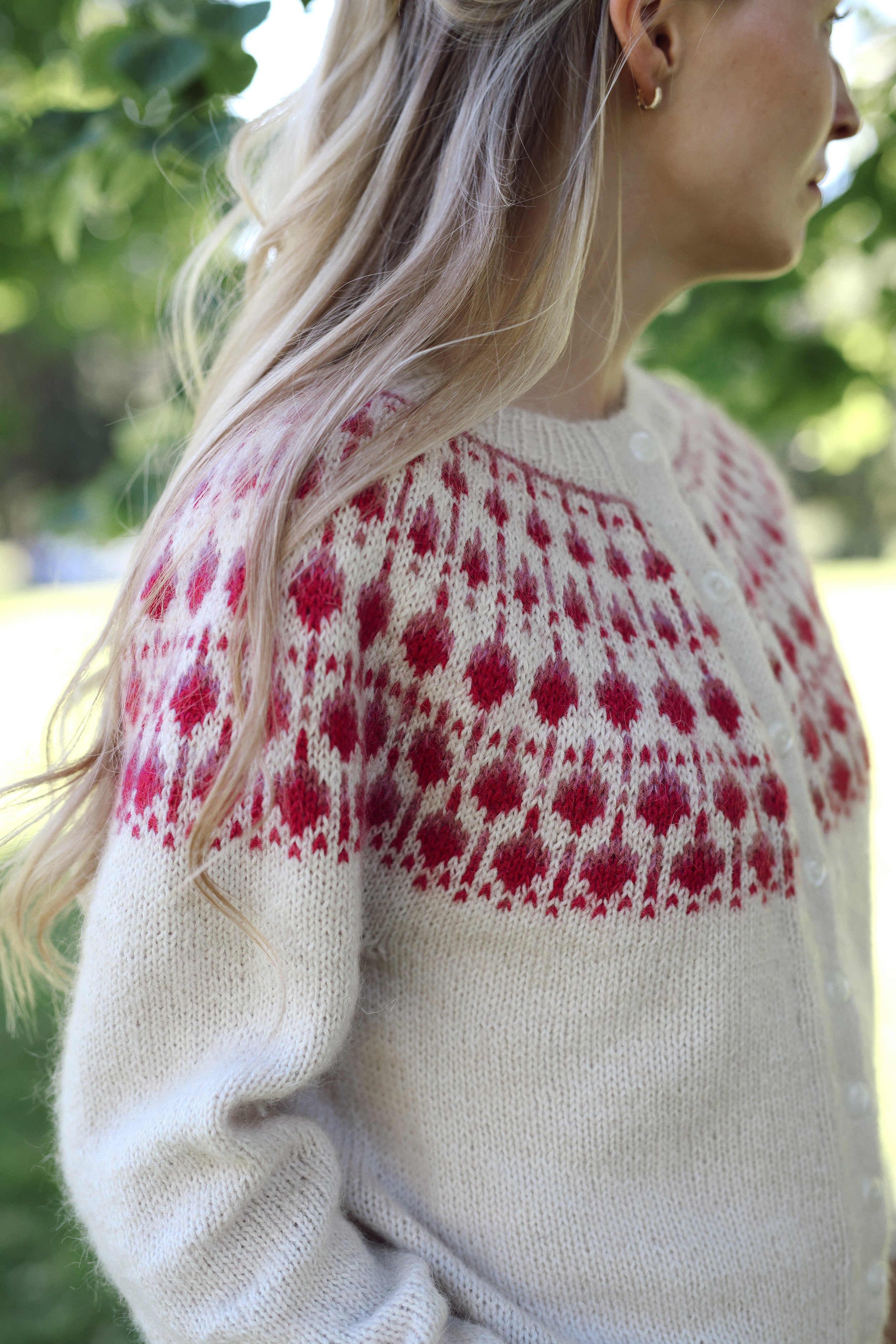 Raspberry Cardigan Yarn kit