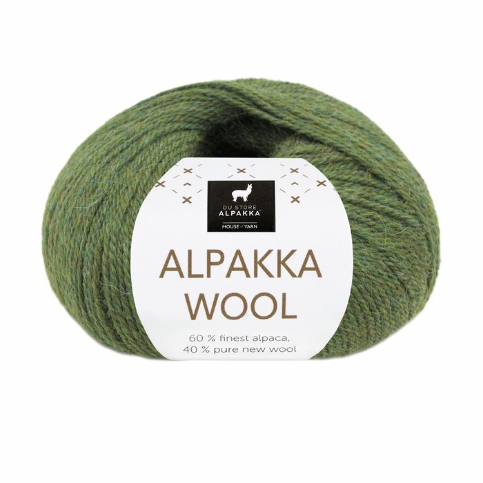 Alpakka Wool - Skogsgrønn melert